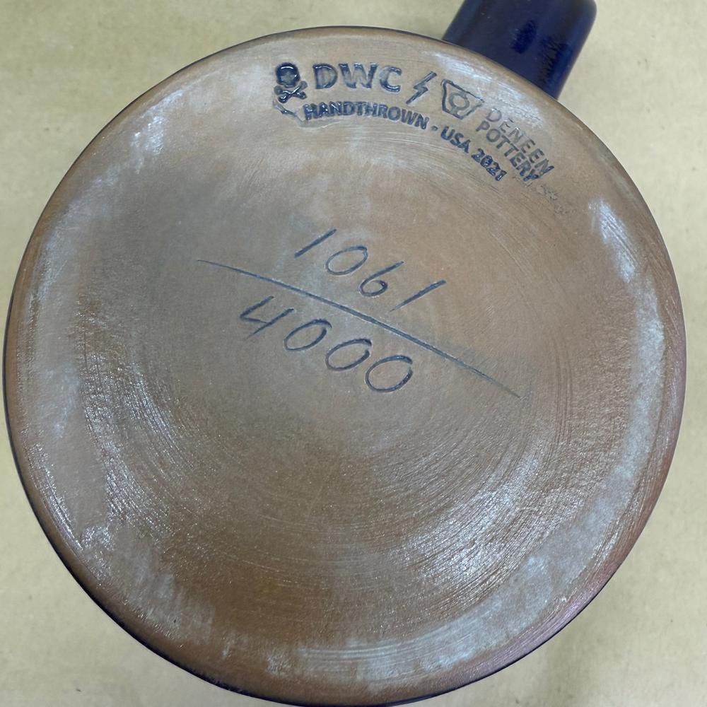 Death Wish Coffee Lone Wolf Deneen Pottery Mug NIB-2021 #1061/4000