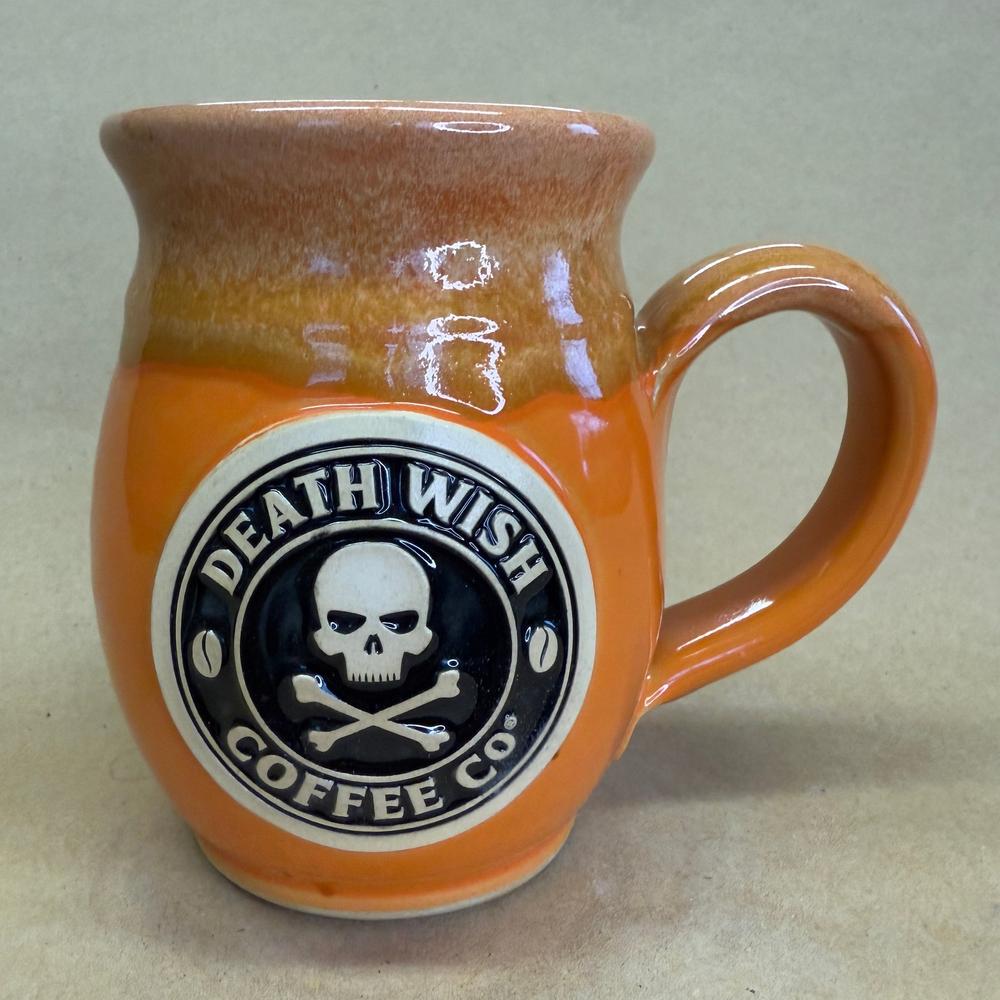 Death Wish Coffee Halloween Pumpkin Grey Fox Mug NIB-2022