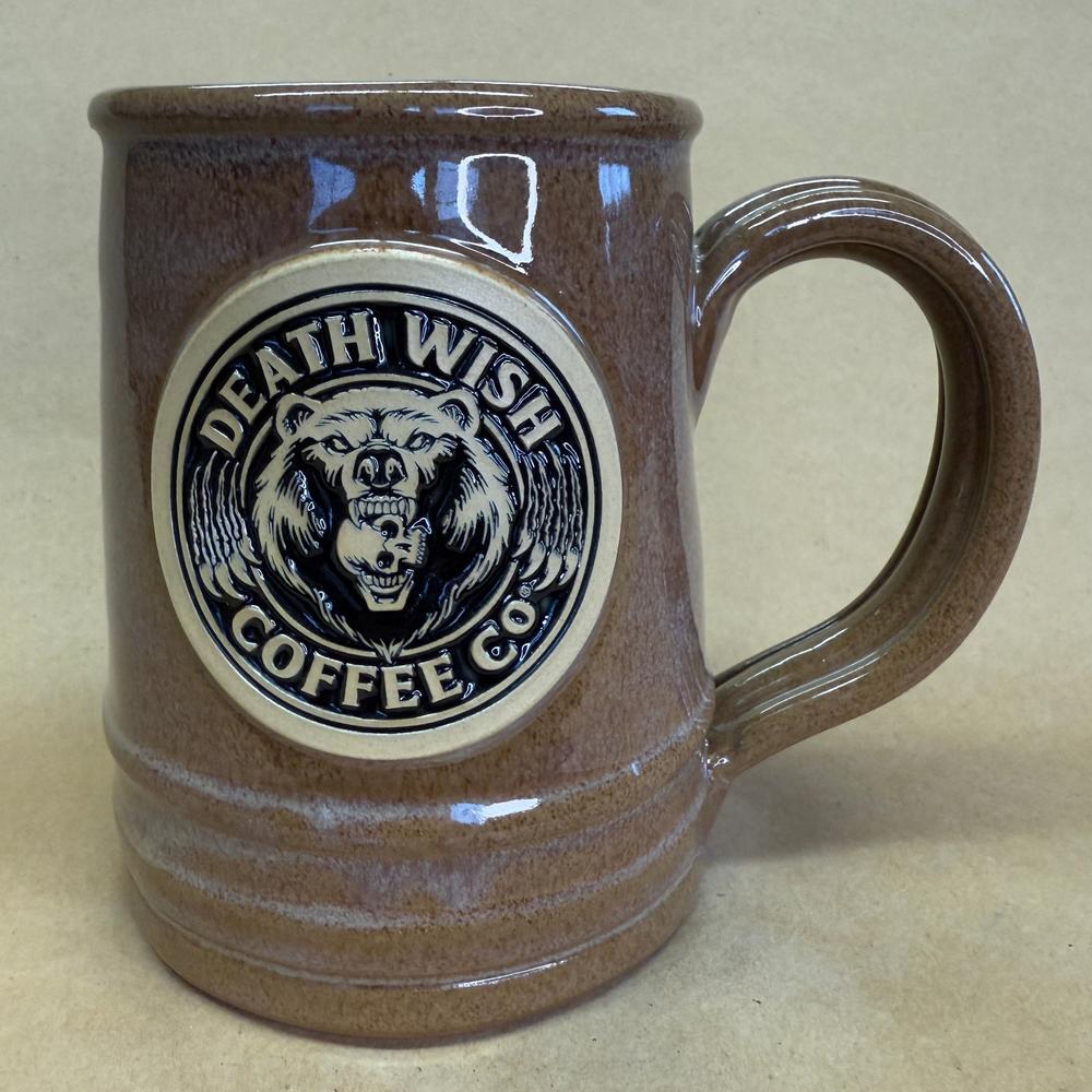 Death Wish Coffee Grin and Bear It Deneen Pottery Mug NIB-2022 #511/3500
