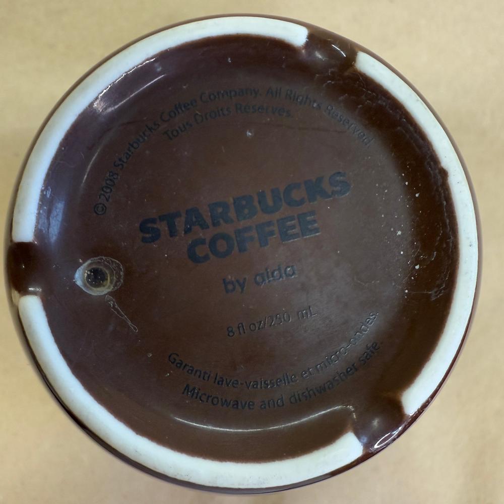 Starbucks By Aida Double Walled No Handle Brown Mug-2008