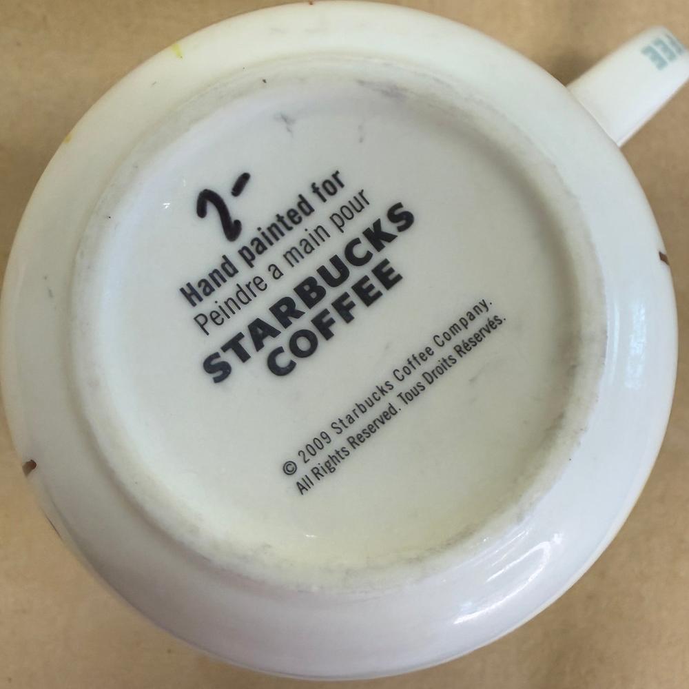 Starbucks Hand Painted Peindre a Main Pour Mug-2009