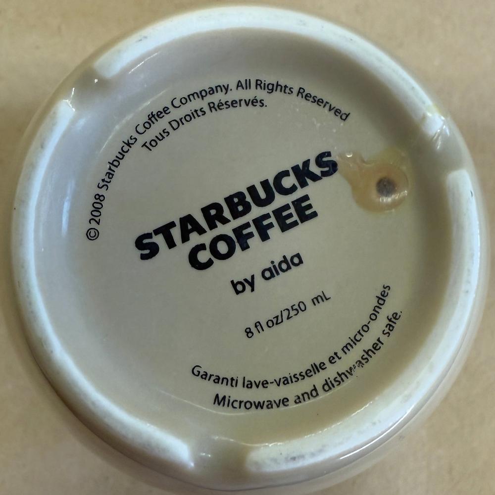 Starbucks By Aida Double Walled No Handle Creme Mug-2008