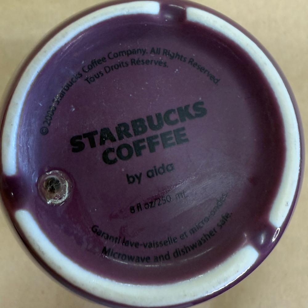 Starbucks By Aida Double Walled No Handle Purple Mug-2008