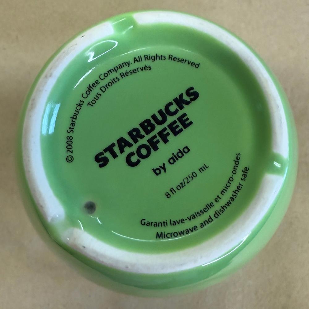 Starbucks By Aida Double Walled No Handle Green Mug-2008