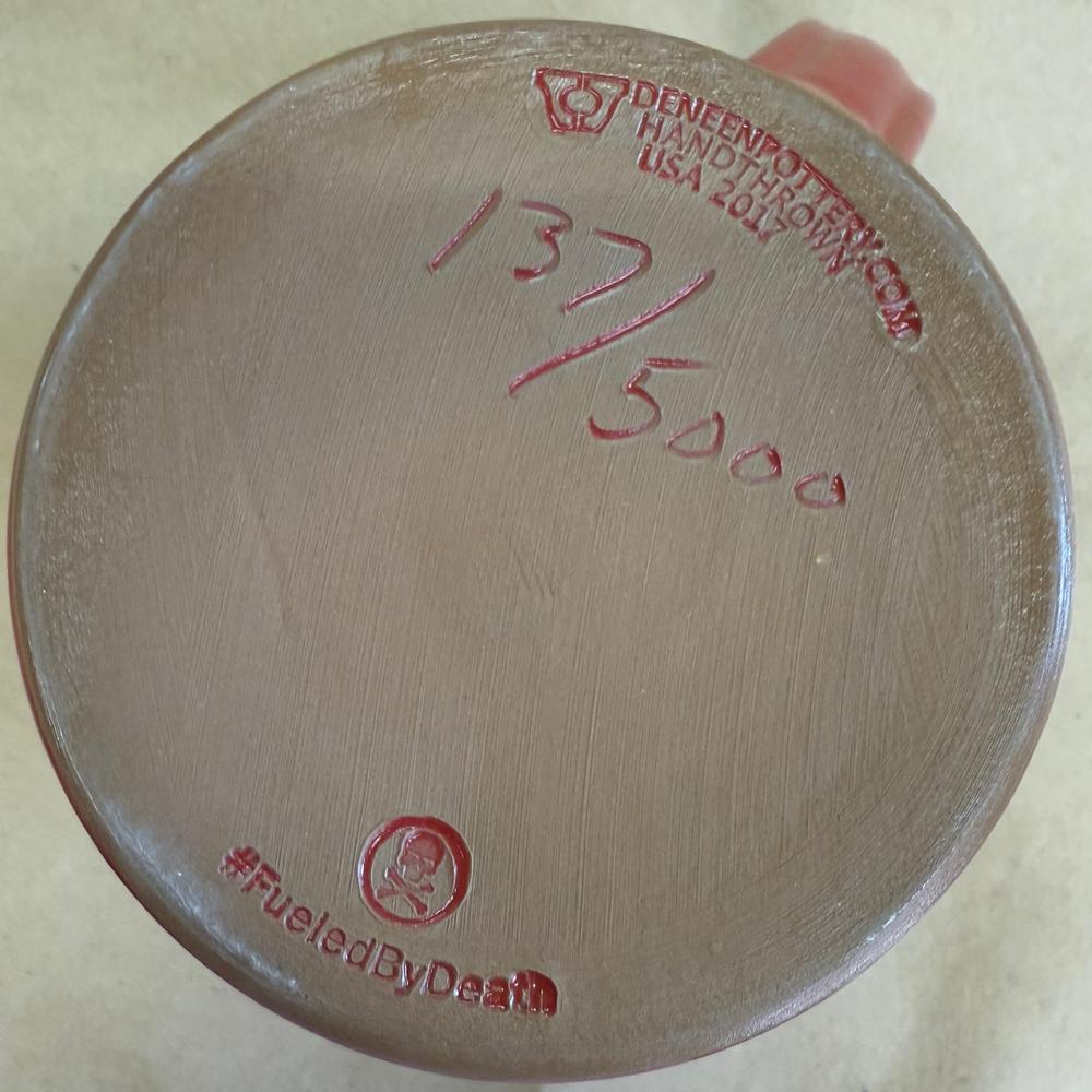 Death Wish Coffee Horny Lil Devil Deneen Pottery Mug NIB-2017 #137/5000