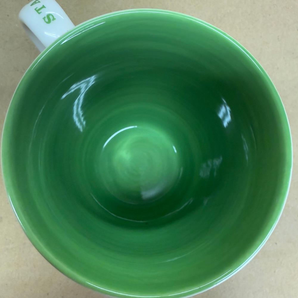 Starbucks Peace, Love, Joy Holiday Green Interior Mug-2007