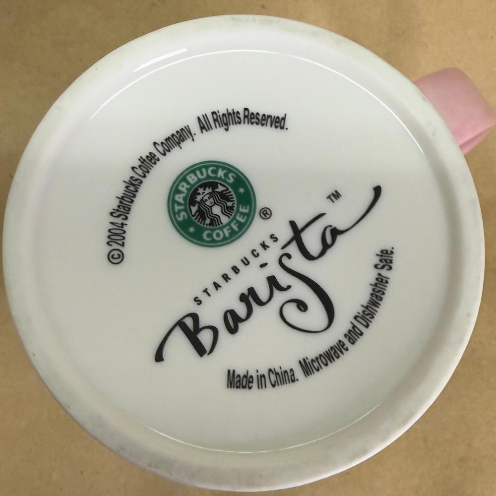Starbucks Barista Green & Pink Mosaic Tile Mug-2004