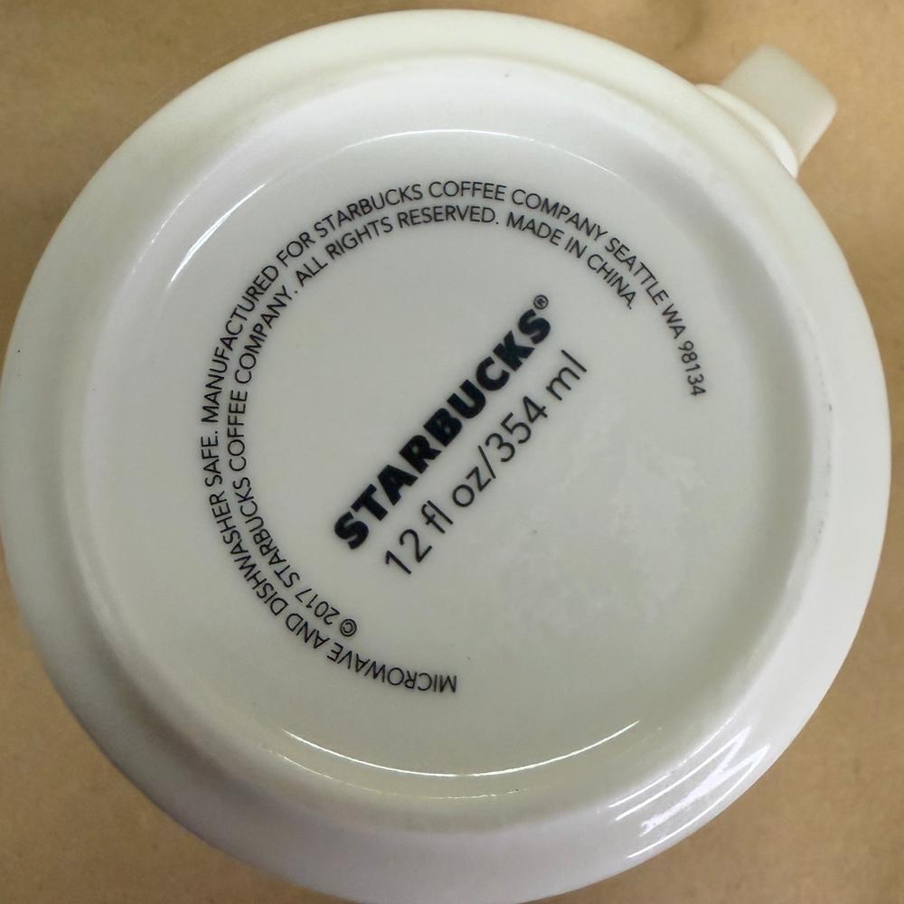 Starbucks Red and White Holiday Design Mug-2017