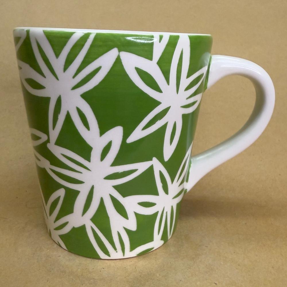 Starbucks Floral Green and White Lily Mug-2018