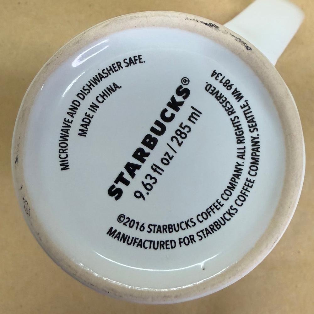 Starbucks White with Red Christmas Tree Pattern Mug-2016