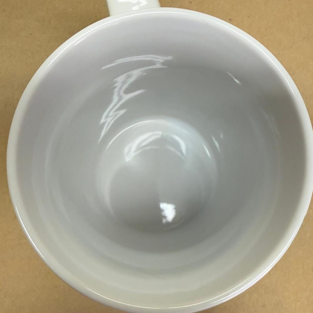 Starbucks White Blue Green Argyle Metal Bottom Mug-2006