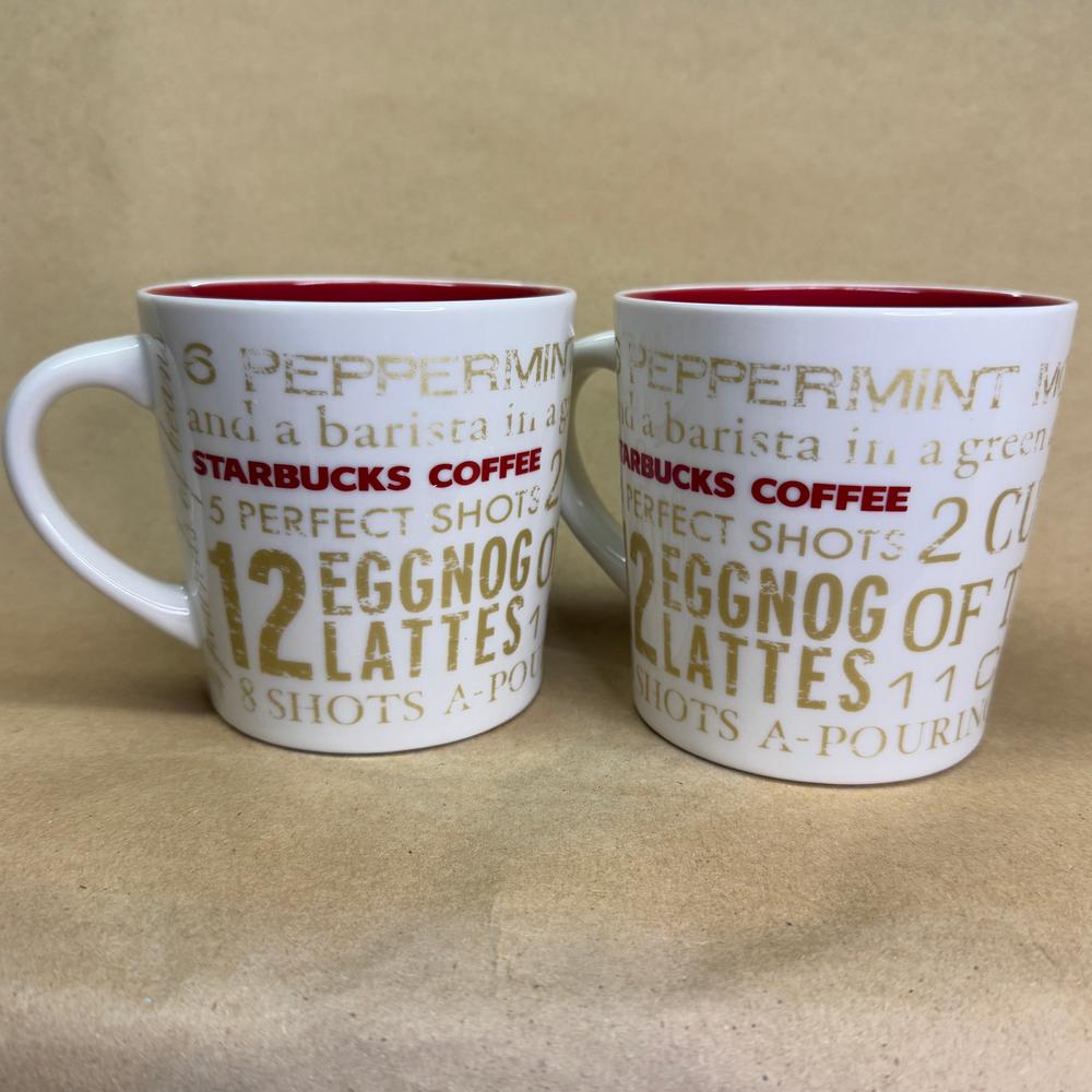 Starbucks 12 Days of Christmas Mugs Pair-2018