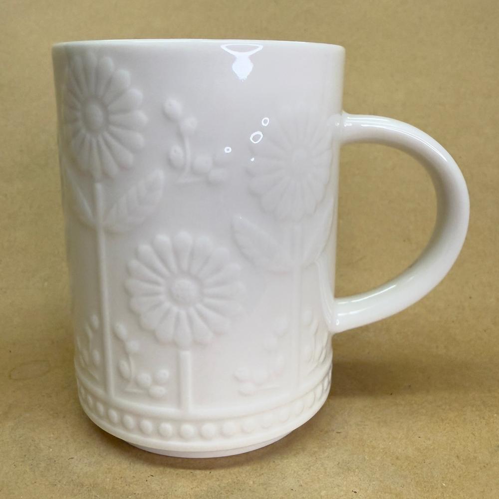 Starbucks Embossed Floral Sunflower Mug