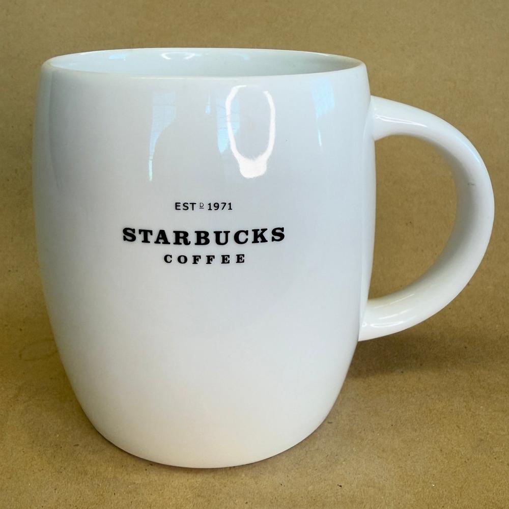 Starbucks White Est. 1971 Barrel Mug-2008
