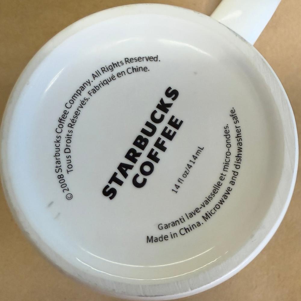 Starbucks White Est. 1971 Barrel Mug-2008