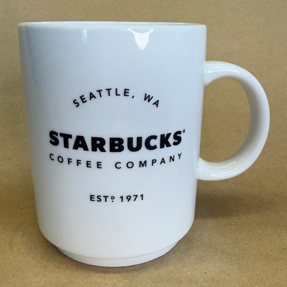 Starbucks White Est. 1971 Square Handle Mug-2016
