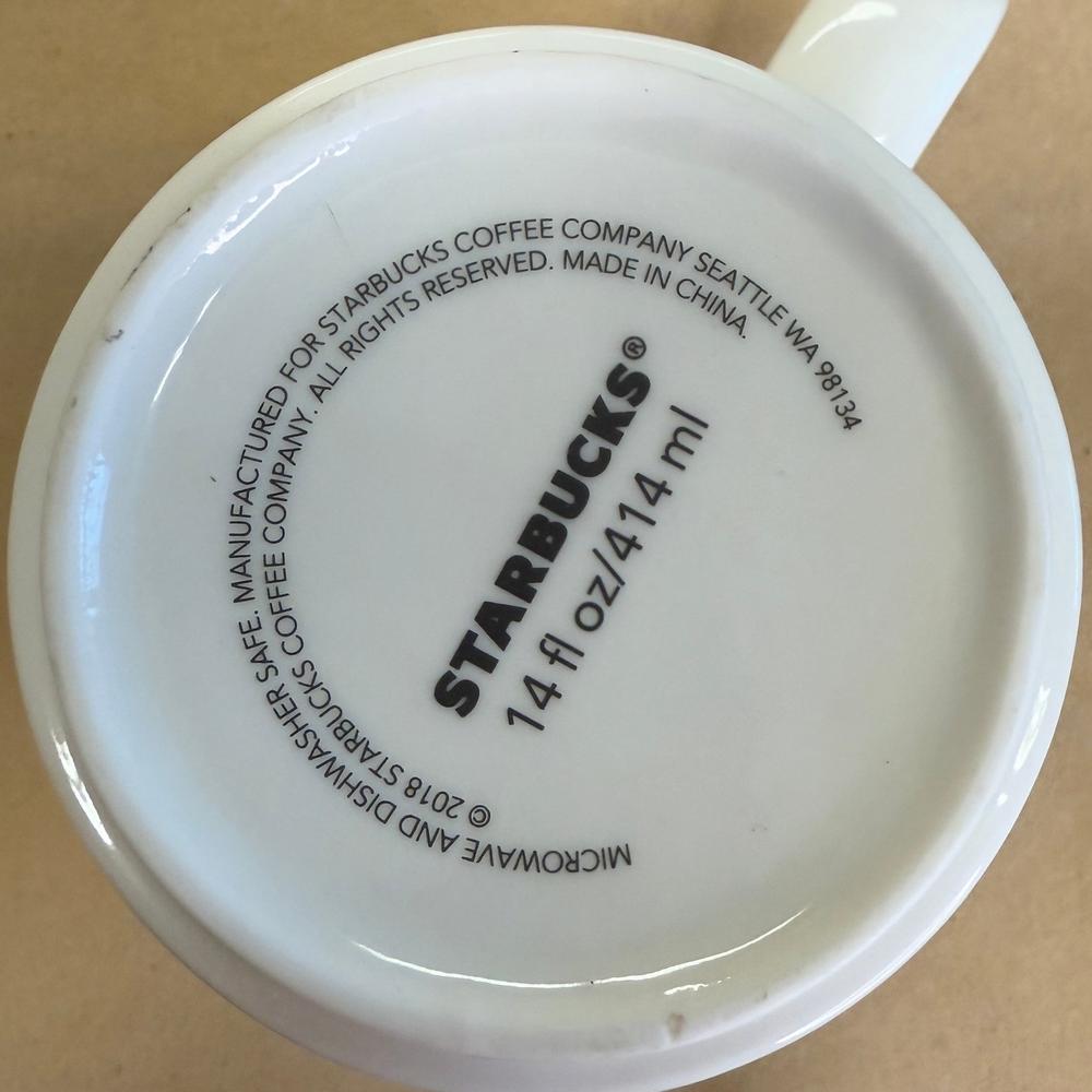 Starbucks White Est. 1971 Square Handle Mug-2016