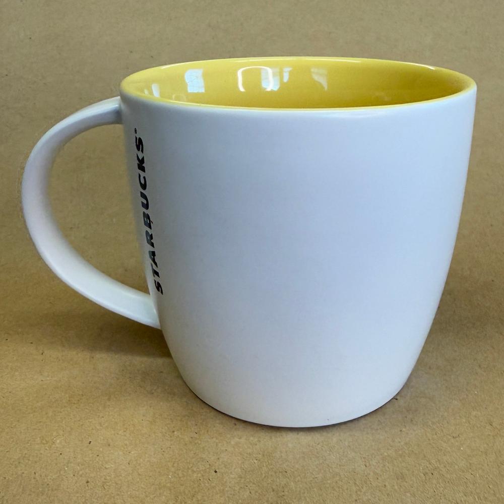 Starbucks White with Yellow Interior Mug-2011