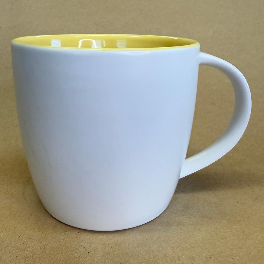 Starbucks White with Yellow Interior Mug-2011