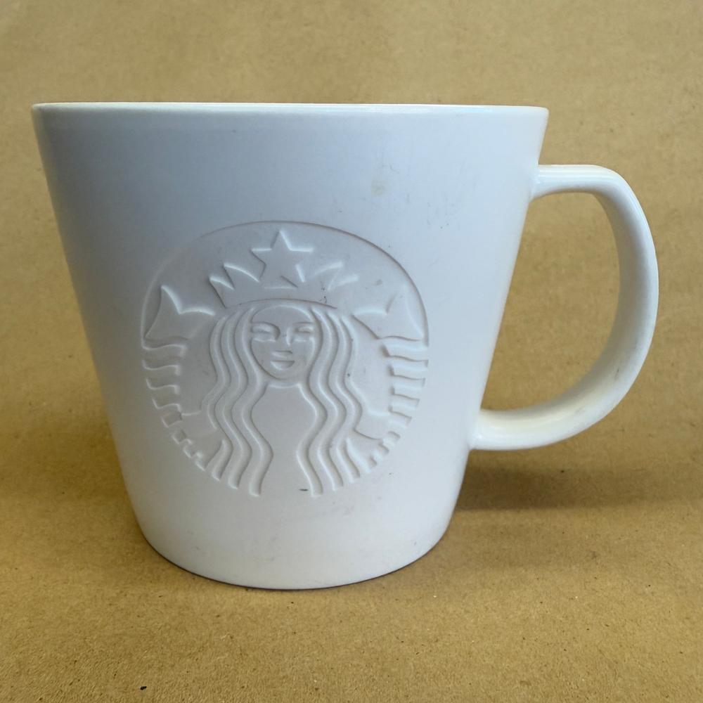 Starbucks White with Etched Siren Mug-2015