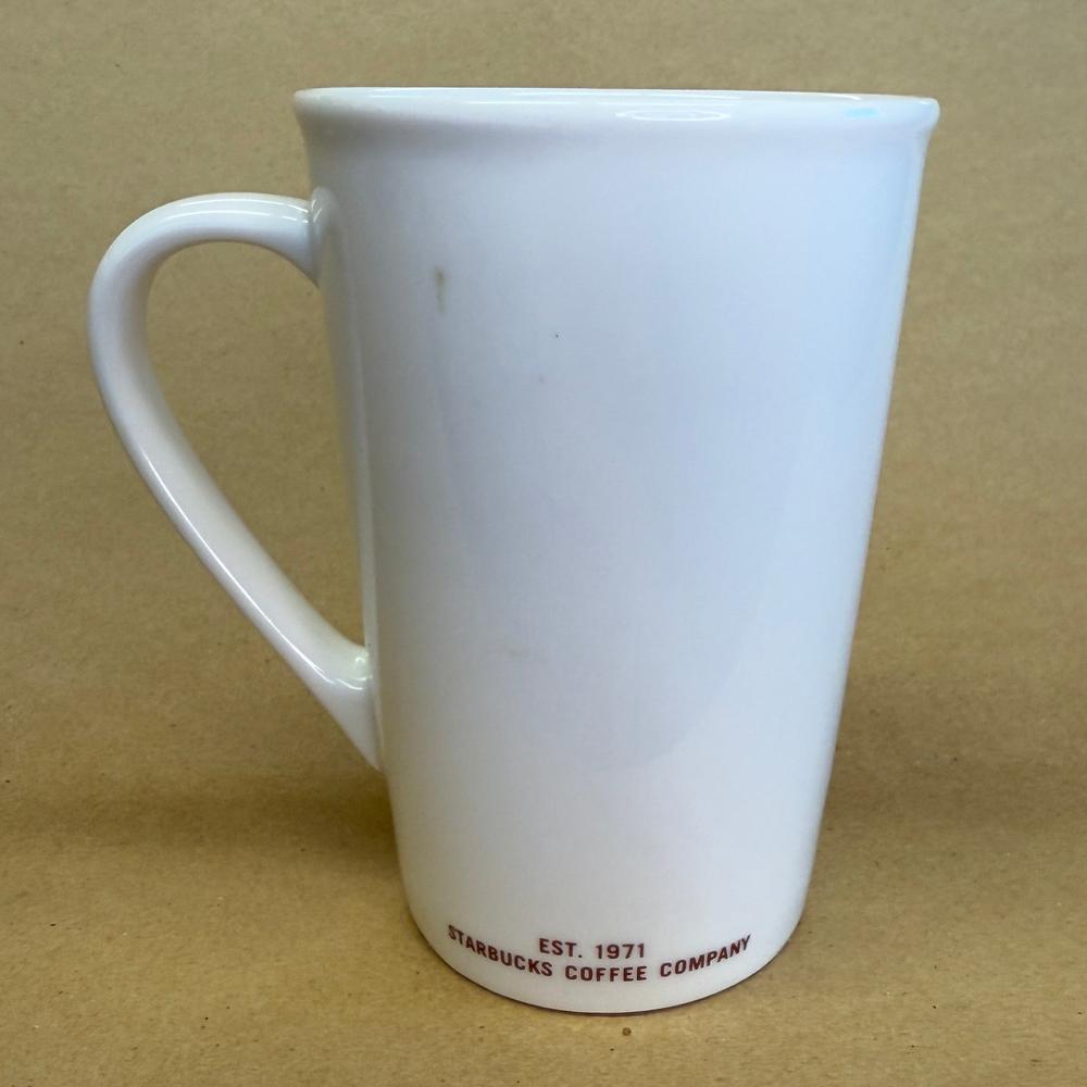 Starbucks White Tall 12 Ounces Mug-2010