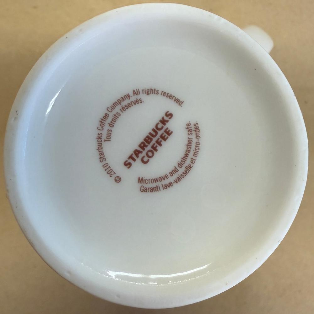 Starbucks White Tall 12 Ounces Mug-2010
