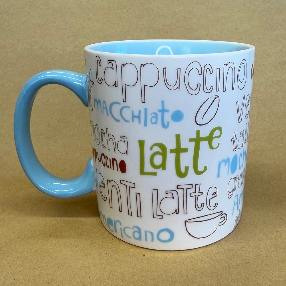 Starbucks Light Blue Coffee Related Words Mug-2007