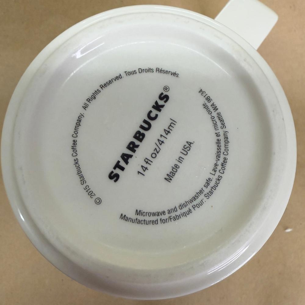 Starbucks White with Black Siren Made in USA Mug-2015