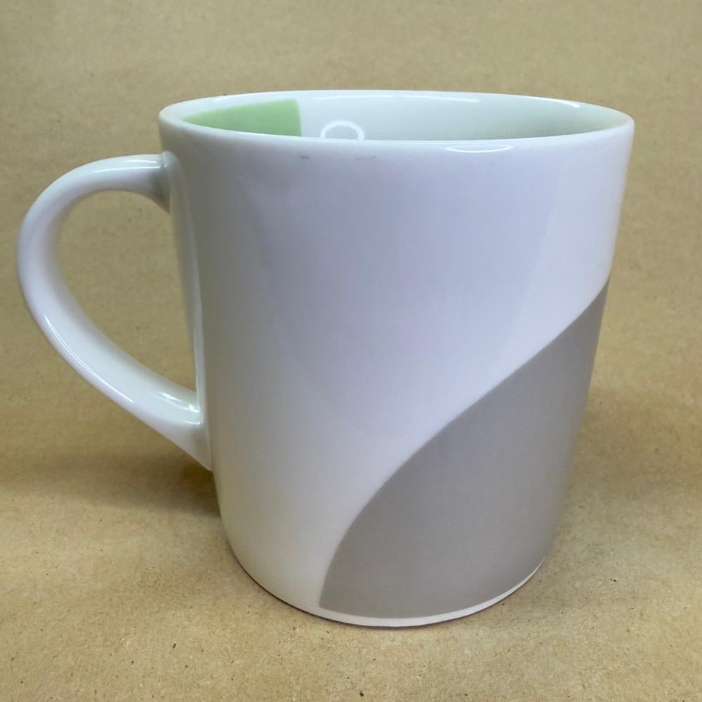 Starbucks Two-Tone Swirl Pastel Green Interior Mug-2005