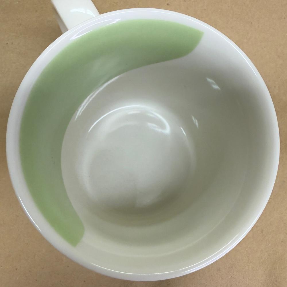 Starbucks Two-Tone Swirl Pastel Green Interior Mug-2005