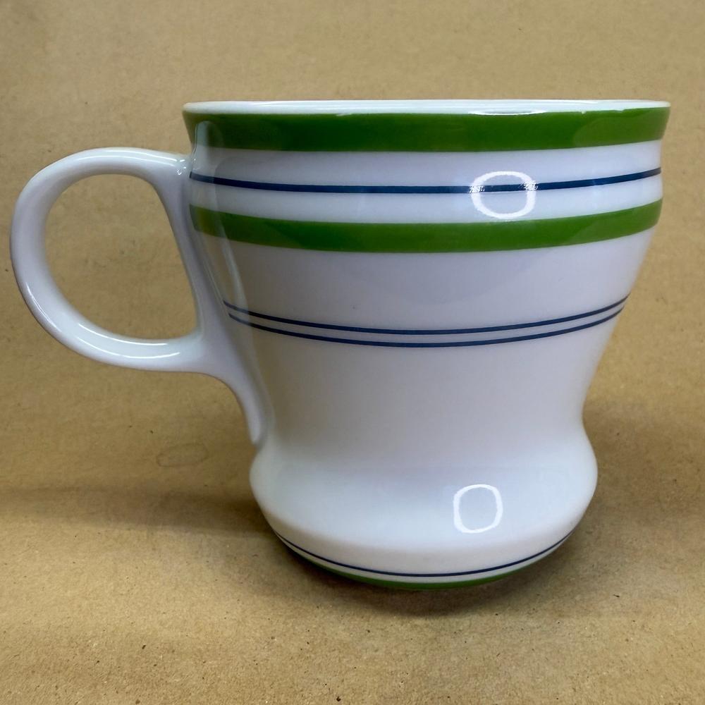 Starbucks Retro Dinner Green and Blue Stripes Mug-2007