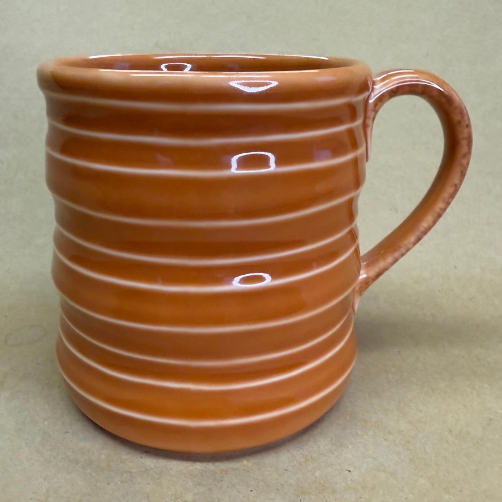 Starbucks Light Brown Ribbed Barrel Mug-2005