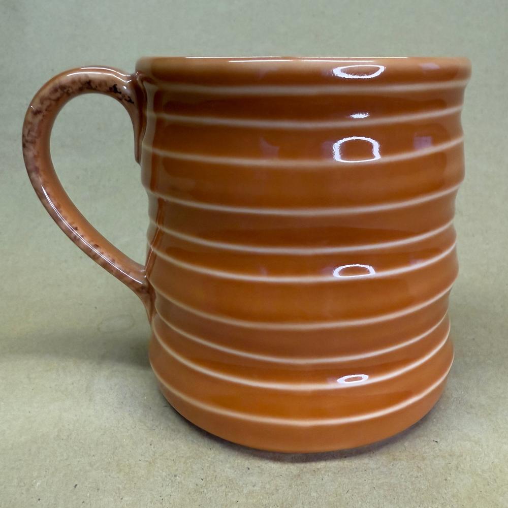 Starbucks Light Brown Ribbed Barrel Mug-2005
