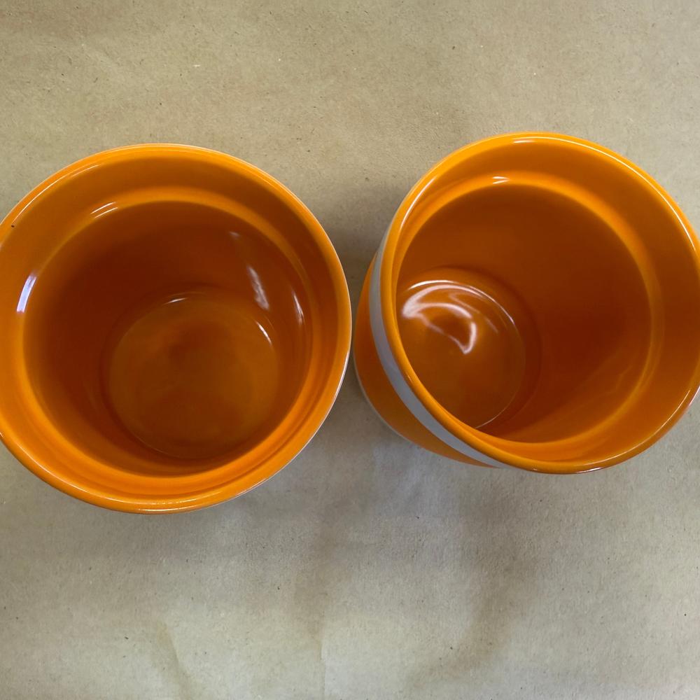 Starbucks Rubber Grip Orange Tumblers Pair-2009
