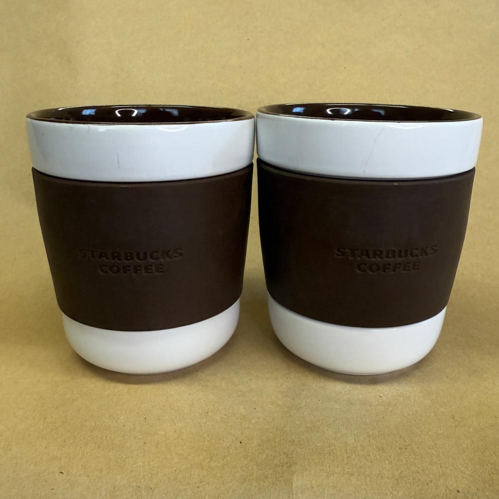 Starbucks Rubber Grip Brown Tumblers Pair-2009