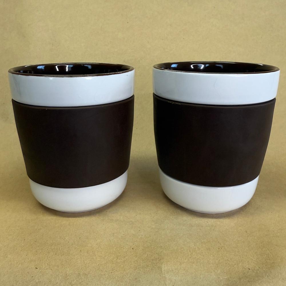 Starbucks Rubber Grip Brown Tumblers Pair-2009