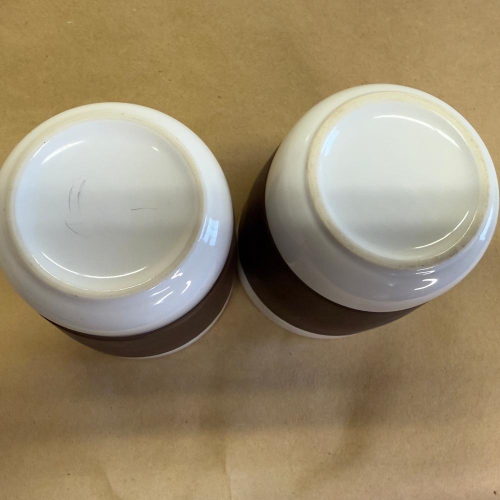 Starbucks Rubber Grip Brown Tumblers Pair-2009