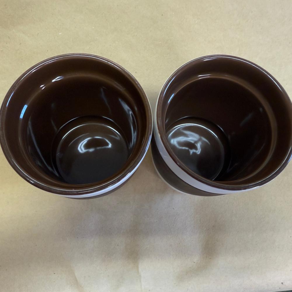 Starbucks Rubber Grip Brown Tumblers Pair-2009