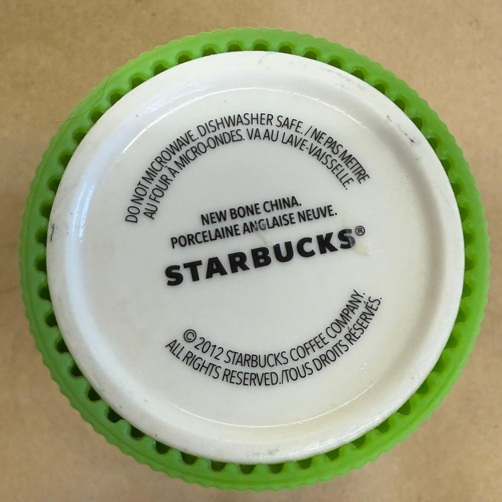 Starbucks New Bone China Green Silicon Tumbler-2012