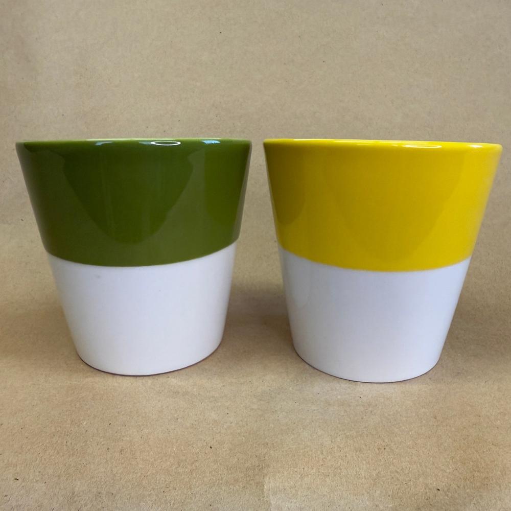 Starbucks New Bone China Tazo Slanted Cup Mugs-Pair 2012