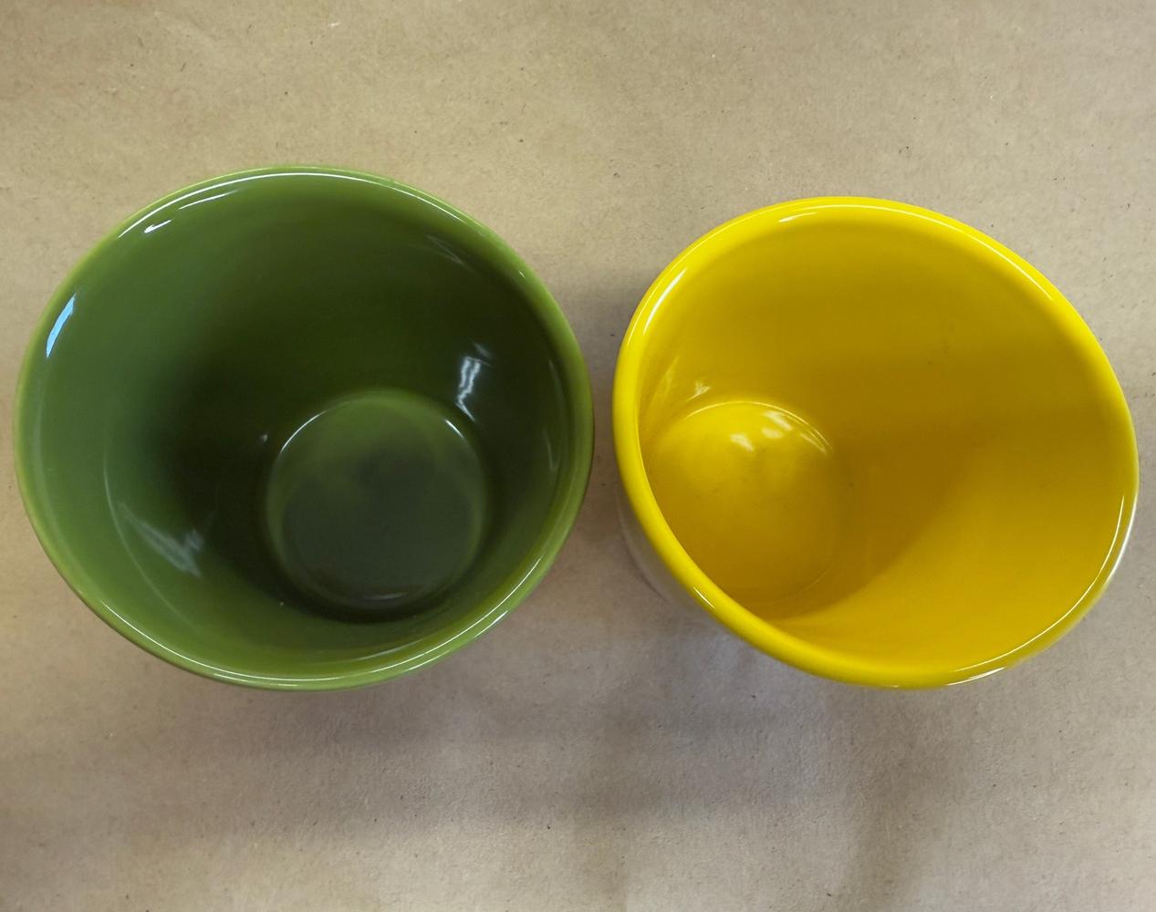 Starbucks New Bone China Tazo Slanted Cup Mugs-Pair 2012