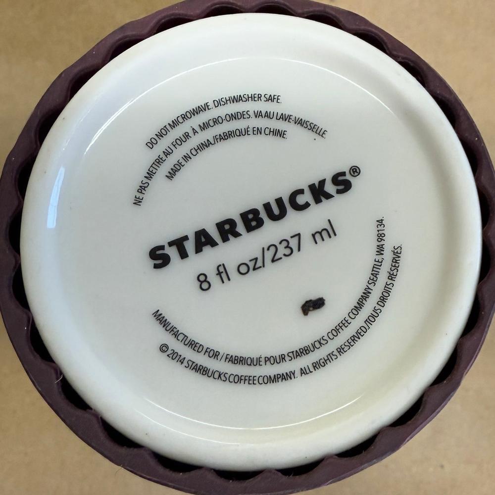 Starbucks White and Brown Silicon Grip Tumbler-2014