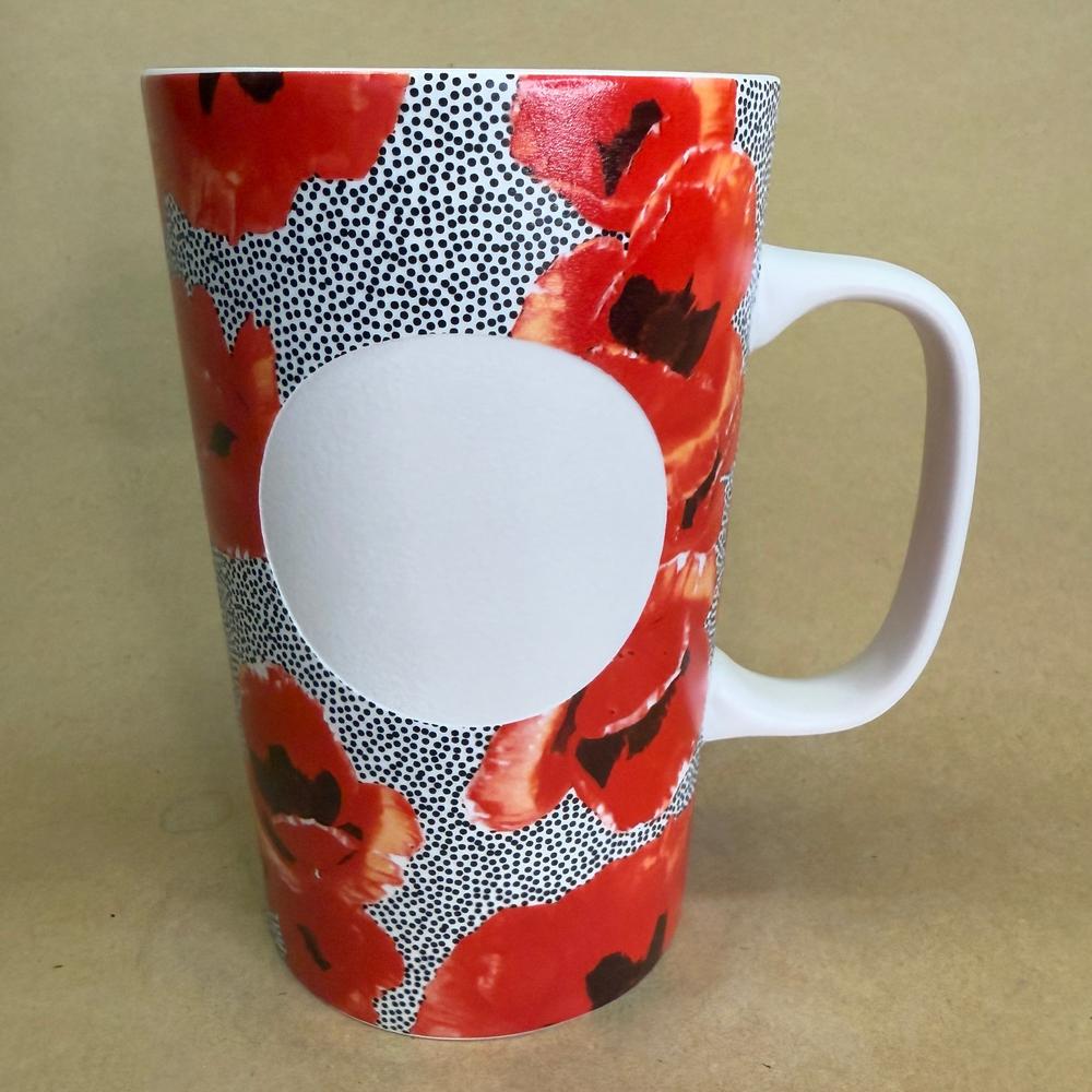 Starbucks Red Poppy Dot Collection Tall Mug-2015