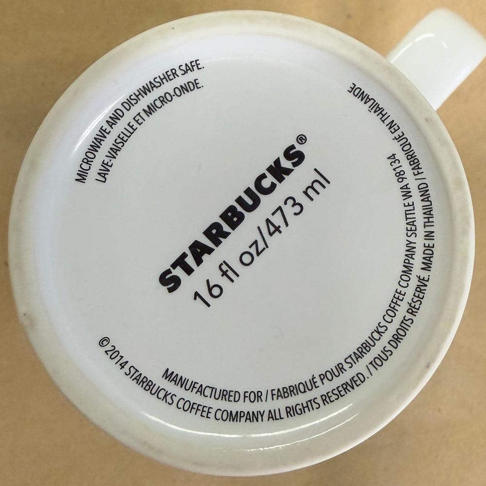 Starbucks Dot Collection Green Blue Yellow Floral Mug-2014