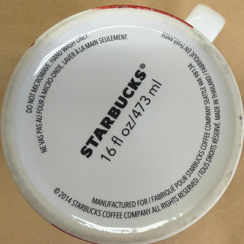 Starbucks Red Abstract Dot Collection Tall Mug-2015