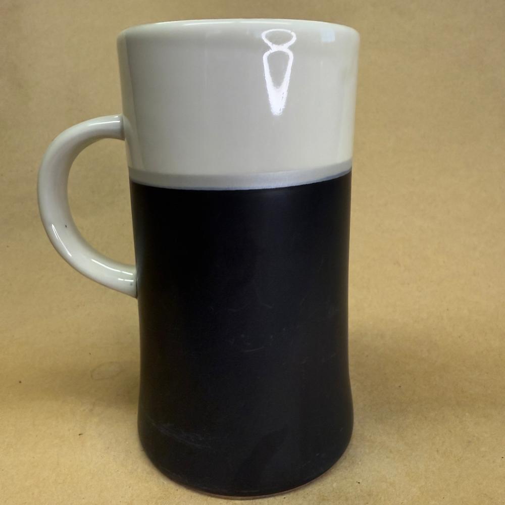 Caribou Coffee Tall Two Toned Cream and Brown Mug