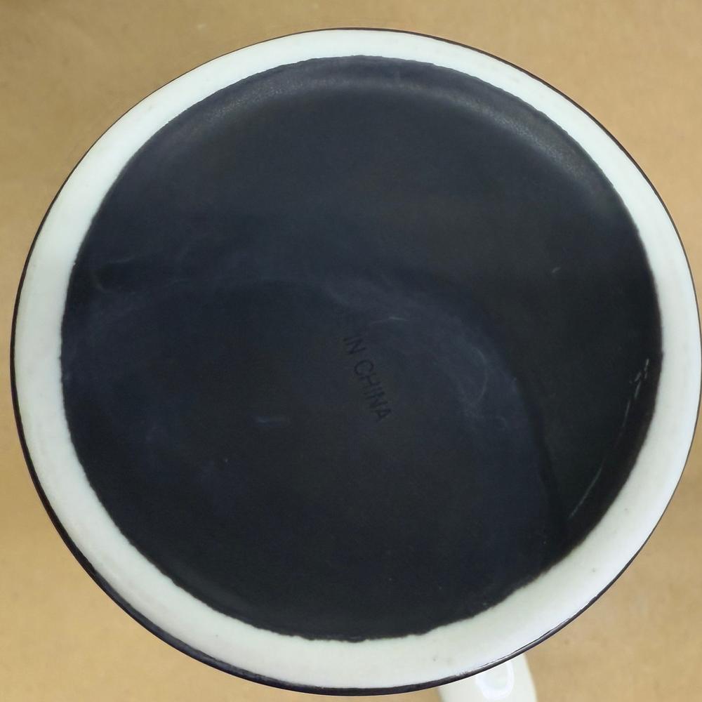 Caribou Coffee Tall Two Toned Cream and Brown Mug