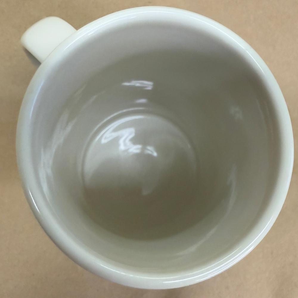 Caribou Coffee Tall Two Toned Cream and Brown Mug