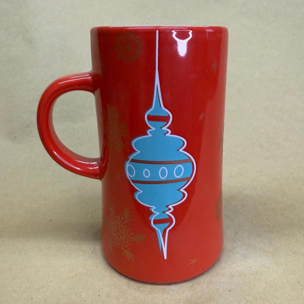 Caribou Coffee Red Tall Holiday Ornament Mug