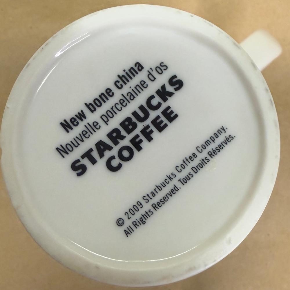 Starbucks New Bone China Tall Floral Garden Mug-2009